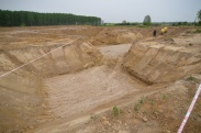 Szennyvíztelep építése 2013 májusában